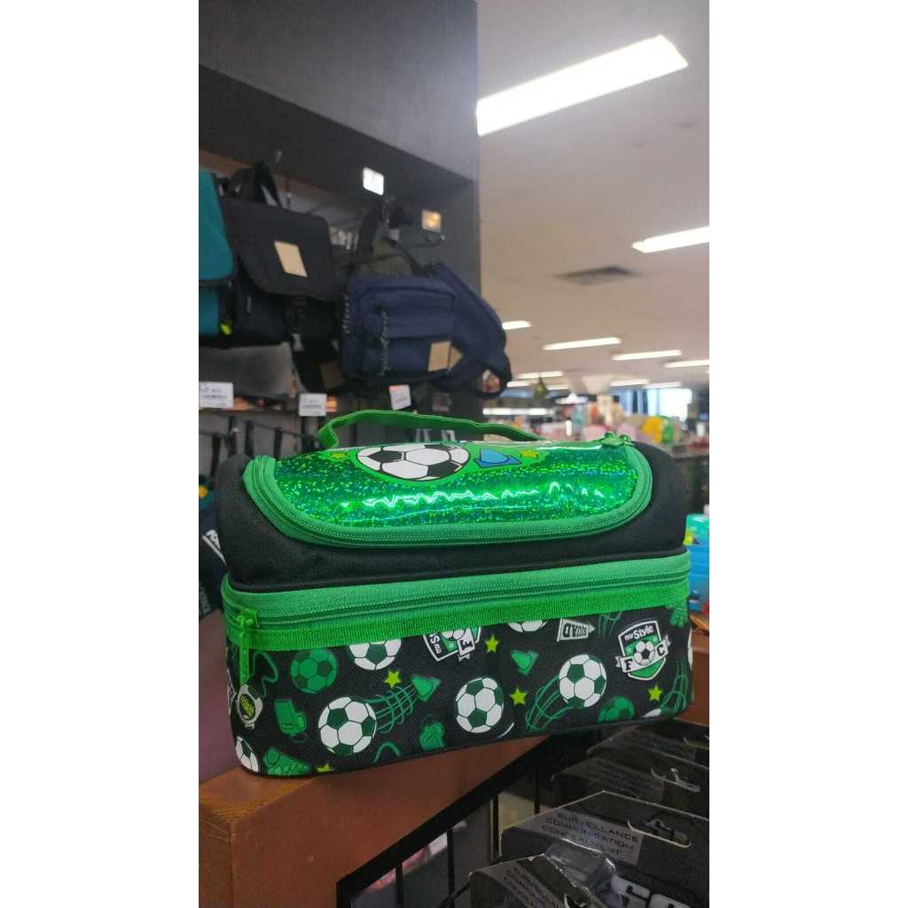 Gramedia - My Style Soccer Double Decker LunchBag  Black Hologram