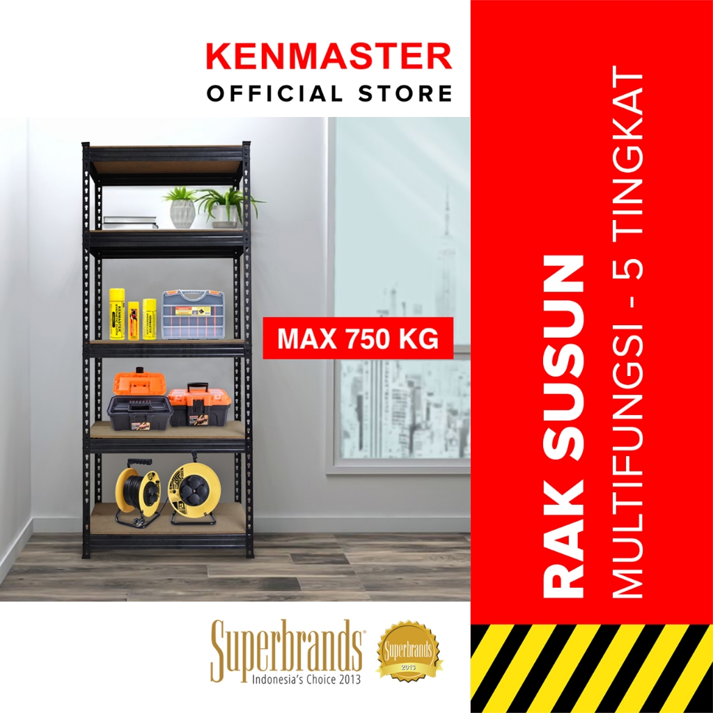 Kenmaster Rak 5 Susun Multipurpose Dark Grey - RAK028