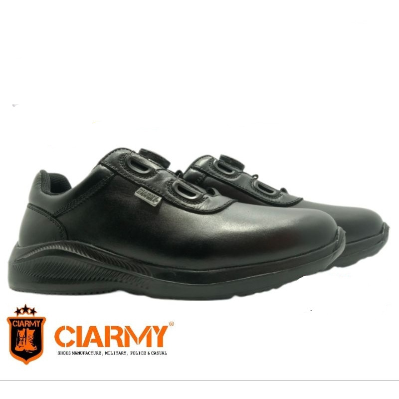 Sepatu PDH Sneaker Casual Tali Putar Merk Kulit Sapi Ciarmy Type C-114 KL