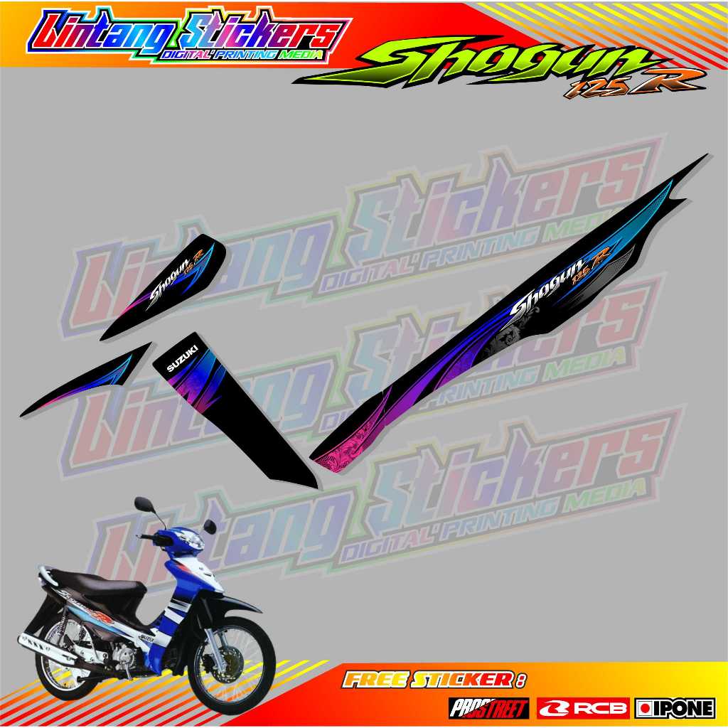 STRIPING VARIASI MOTOR SHOGUN 125 R / STIKER LIST SUZUKI SHOGUN 125 R