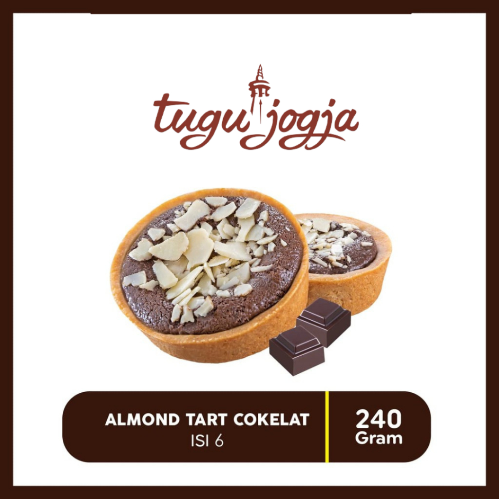 

Almond Tart Tugu Jogja Cokelat - Isi 6pcs