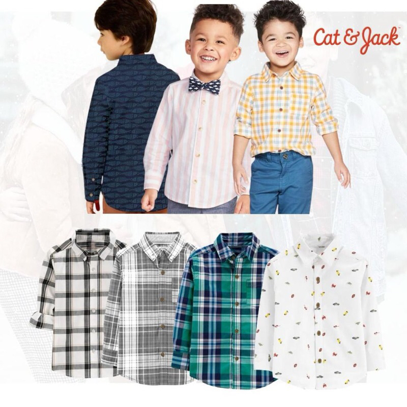 Cat & Jack Boys Kemeja / kemeja anak cat&jack / cat&jack boys shorts / cat&jack kemeja anak