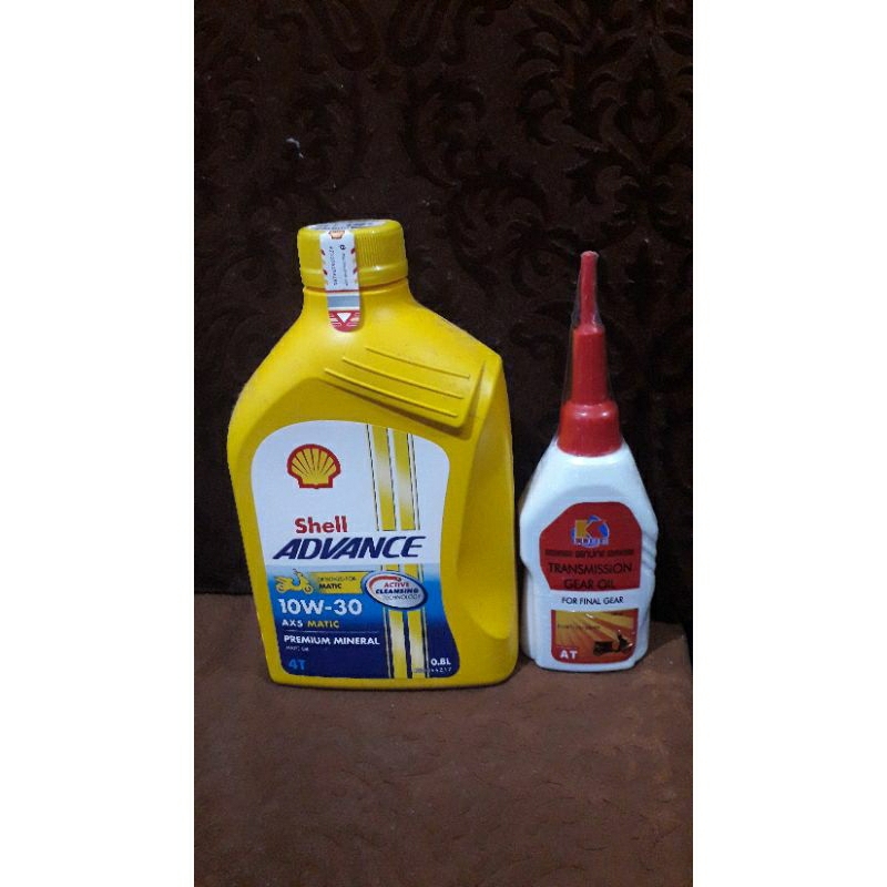 oli motor matic murah asli 100% + oli gear shell ax5  10w 30