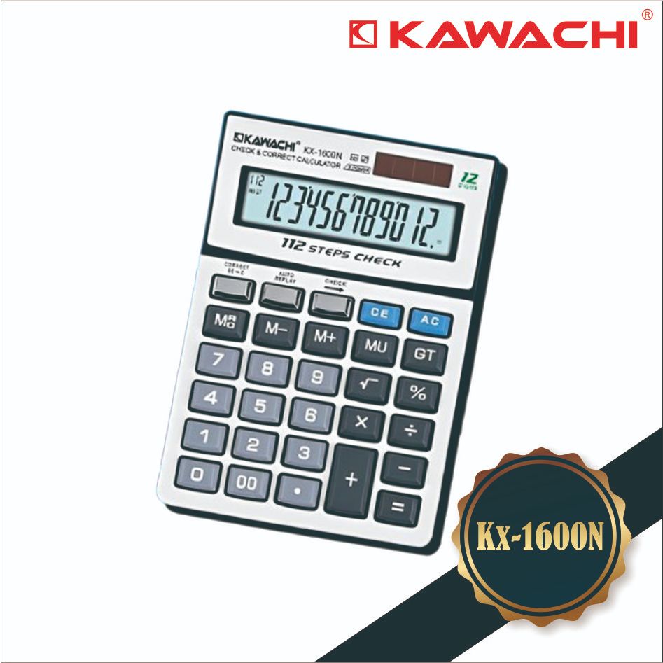 

Kawachi Kalkulator 12 Digits Two Way Power /Kx-1600N