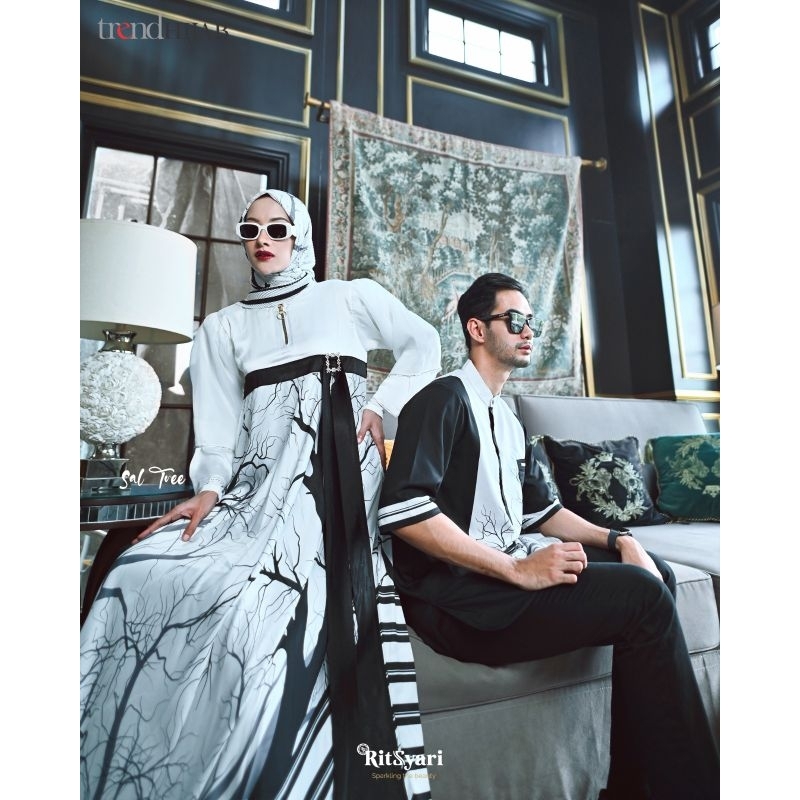 RITZ SYARI]DRESS SET TERBARU / GAMIS SET COUPLE  " SAL TREE - DIPTEROKARPA SERIES " By Ritz syari