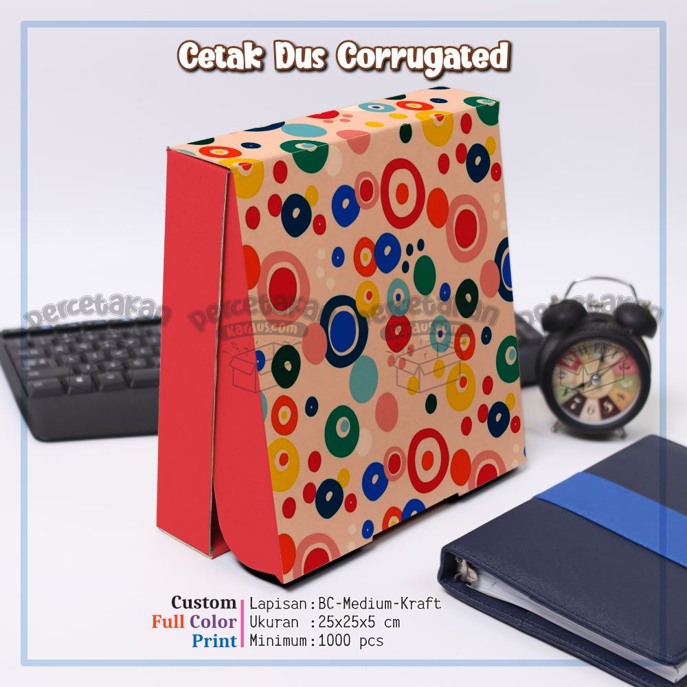 

Cetak Dus Corrugated 25x25x5 cm FULL COLOR Free Custom Desain/Logo | Custom Box | Kustom Dus Kemasan