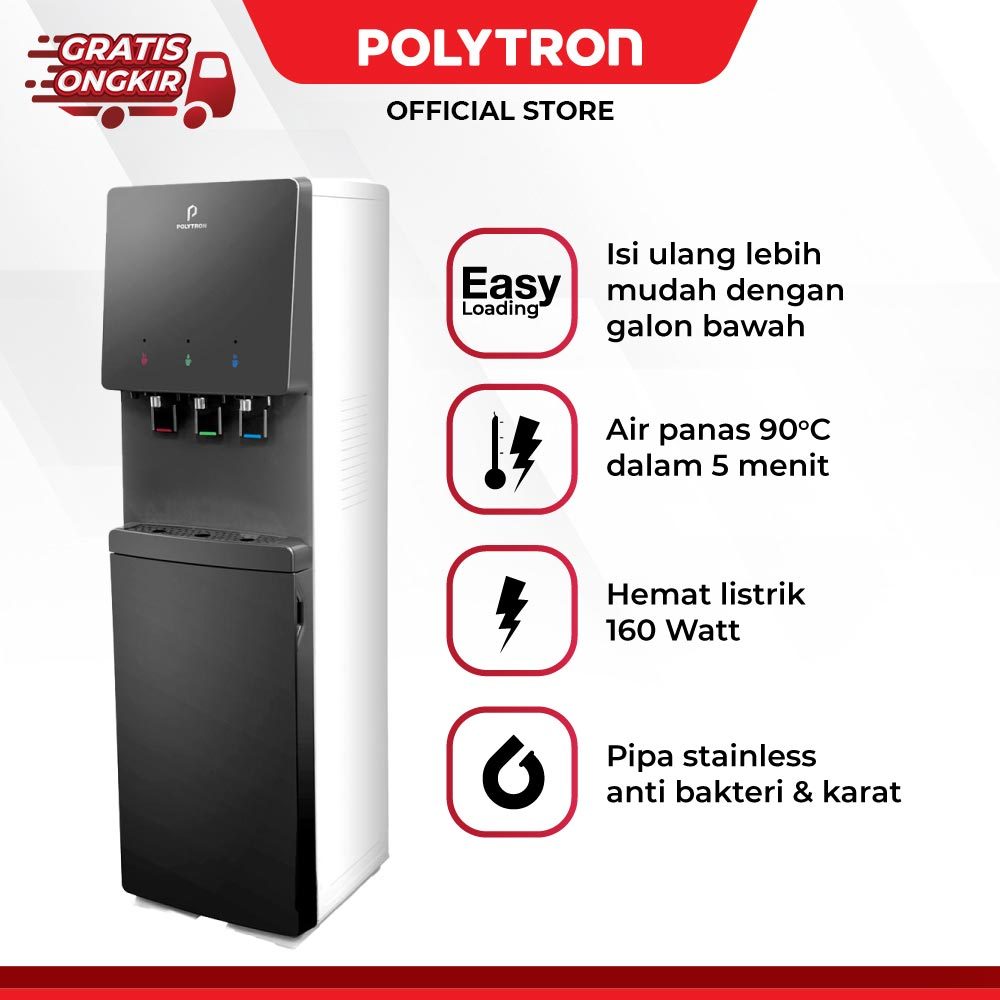 POLYTRON Dispenser Galon Bawah Hydra PWC 778LX - Hitam