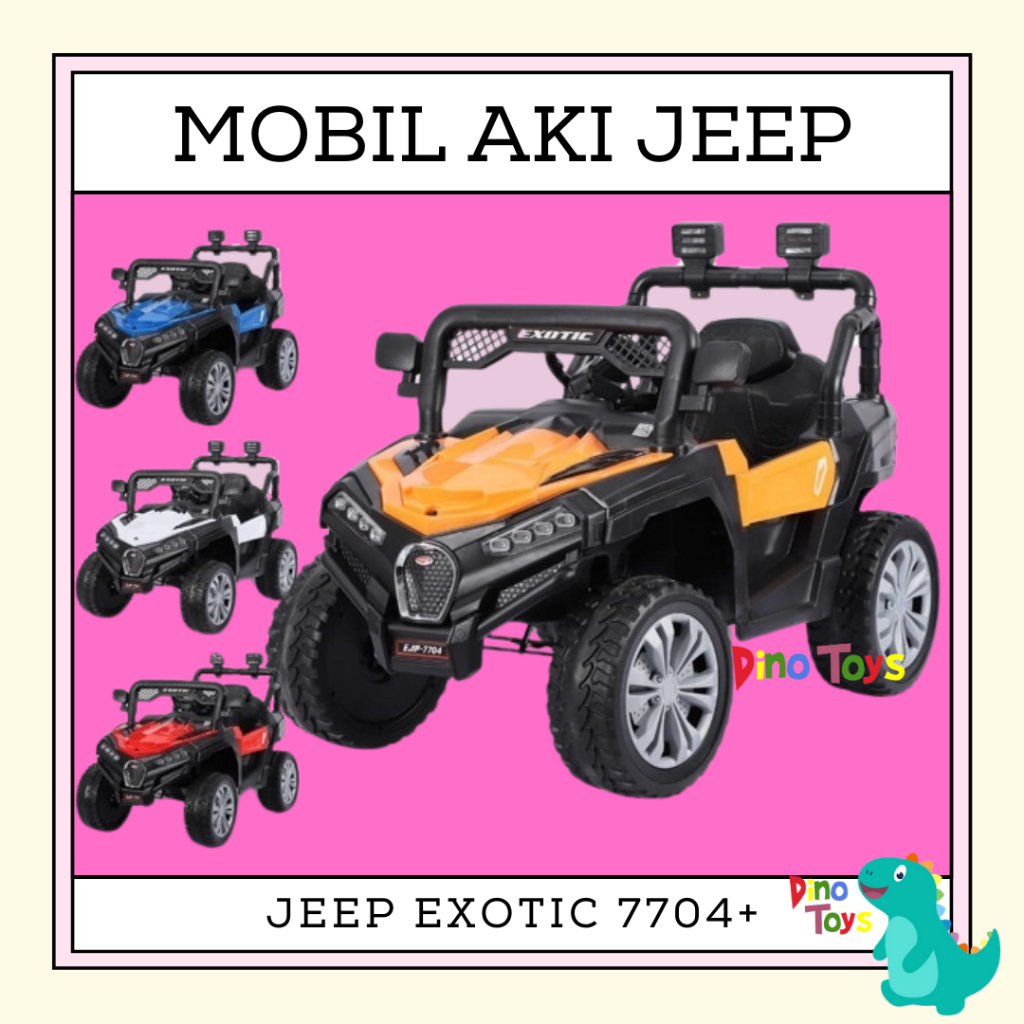 MOBIL AKI anak exotic EJP 7704+ BAN EVA (KARET) dino toys ungaran
