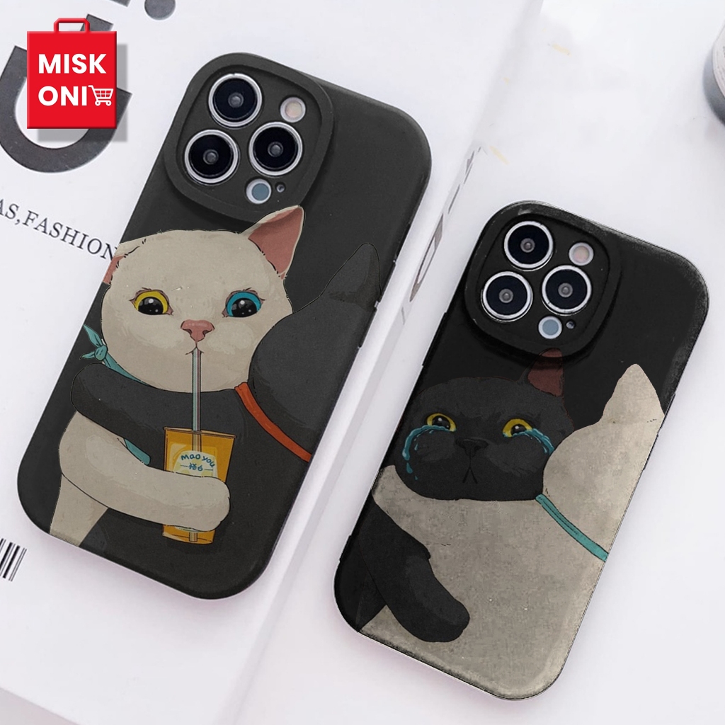 Sofcase Cat Couple Untuk Tipe Vivo Y17S Y02 Y02T Y12S V29 Y12 V27 Y91C MISKONI - YG169 Case Procamer
