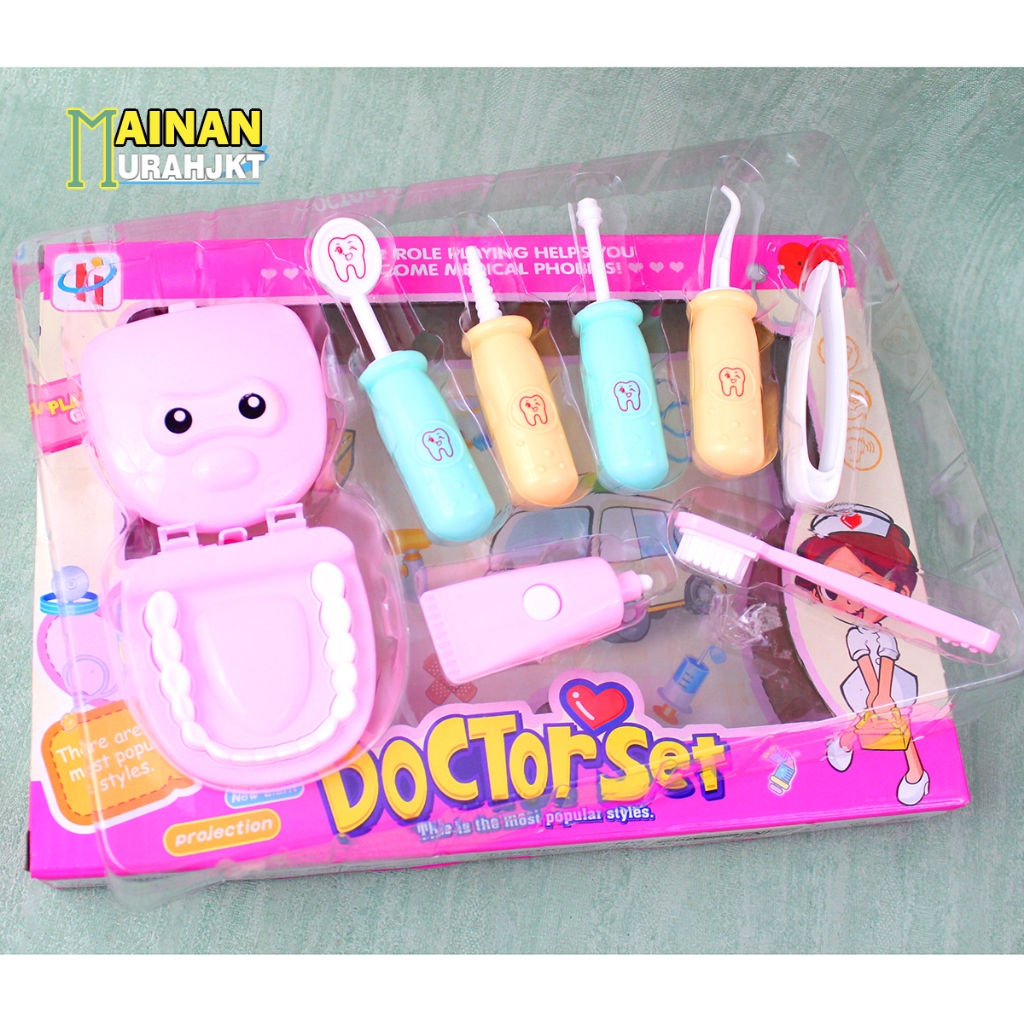 Murah Mainan Anak Murah Dokter Gigi K78 Doctor Set Simulasi Priksa Gigi Tambal Gigi Led
