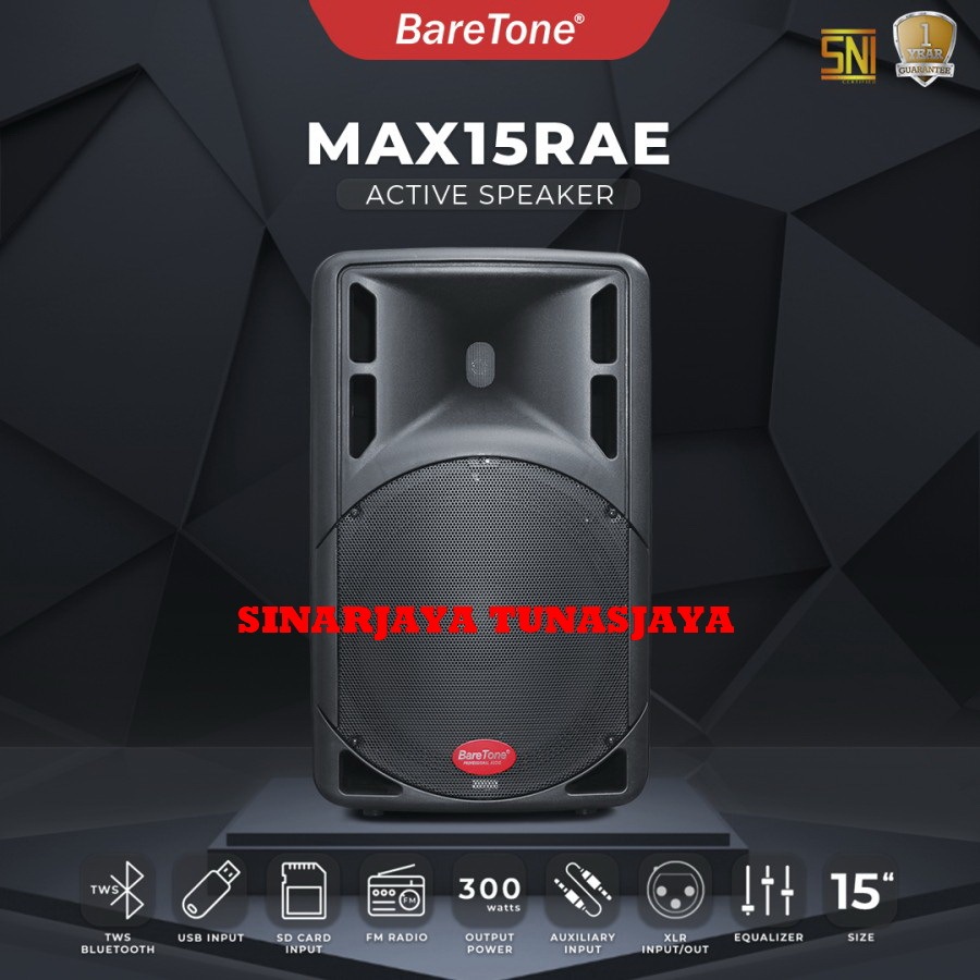 Speaker aktif baretone MAX15RAE baretone MAX 15RAE speaker MAX 15 RAE 15 INCH  TWS BLUETOOTH
