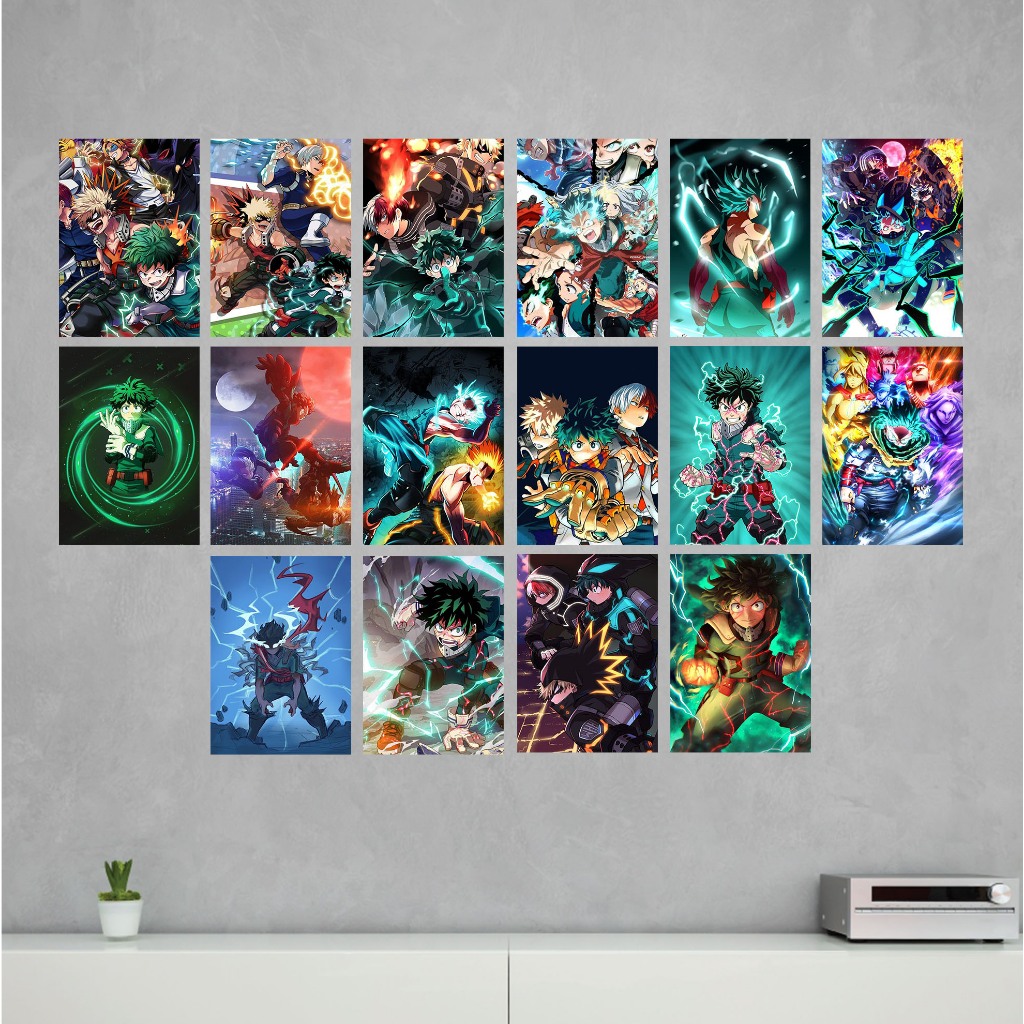 Poster Dinding Tema Kartun Anime Isi 16 PCS Poster Aesthetic  [R45] Poster Kartun
