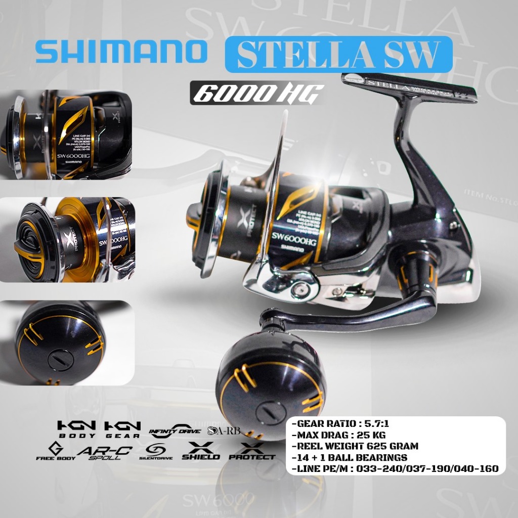 REEL SHIMANO STELLA  SW 6000 HG | PG