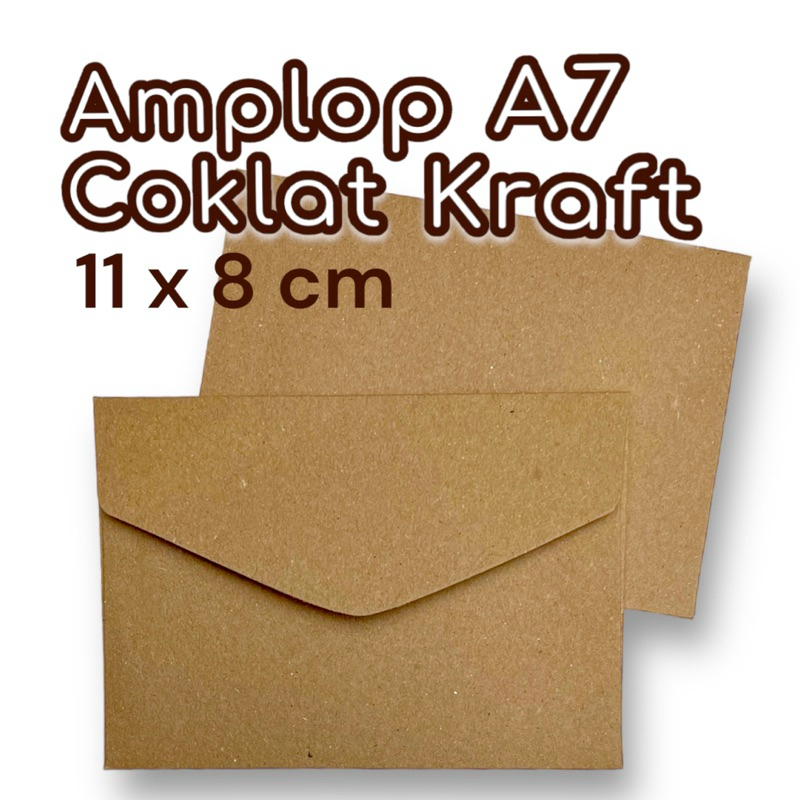

Amplop A7 kraft coklat aesthetic envelope mini