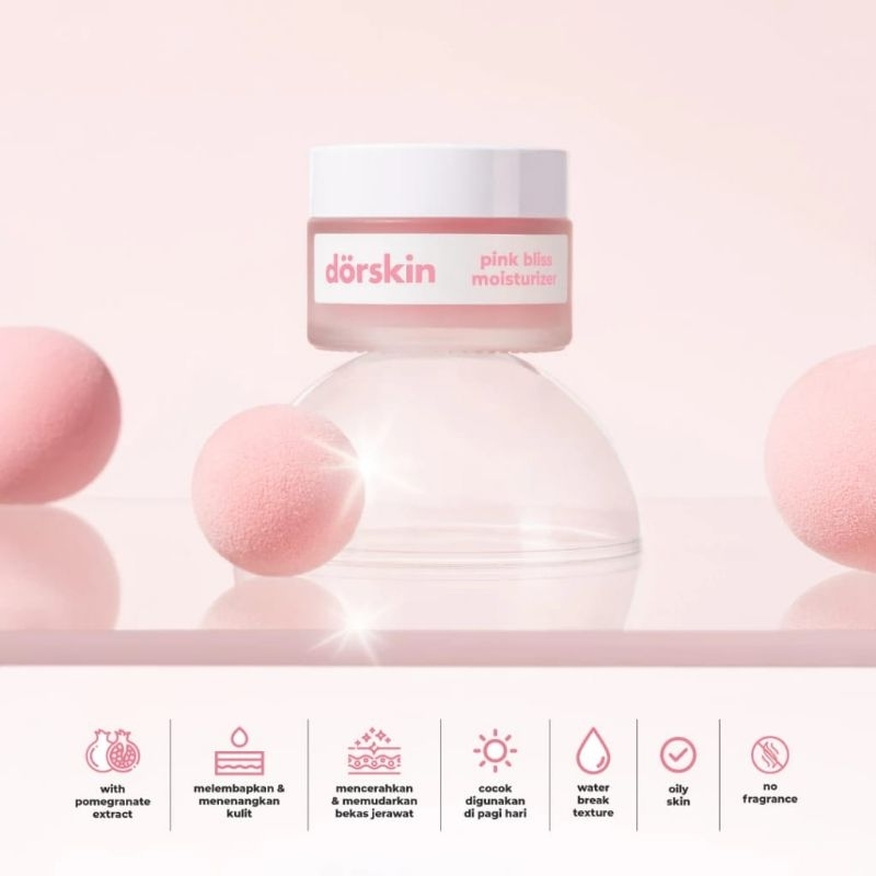 Dorskin Pink Bliss Moisturizer Brightening-Pelembab Wajah Pencerah pagi dan malam