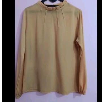 blus polos kuning mustard (preloved)