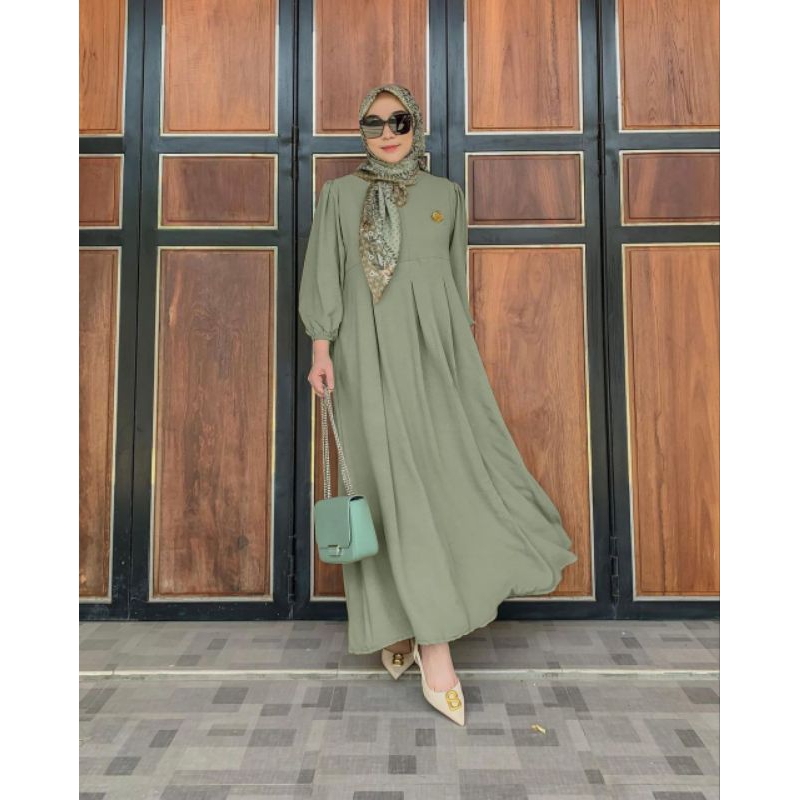 DRESS POLOS CRINKLE/DRESS PREMIUM/DRESS KARIN/DRESS LENGAN BALON VIRAL