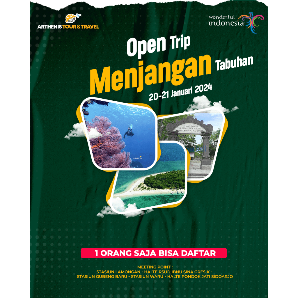 OPEN TRIP MENJANGAN TABUHAN START SURABAYA 20-21 JANUARI 2024