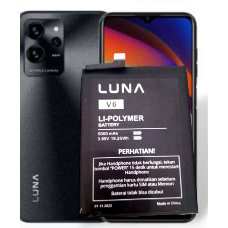 Batre For Luna V6 Batrai Luna V 6 Ram 6/128 5000mAh Baterai Baterry