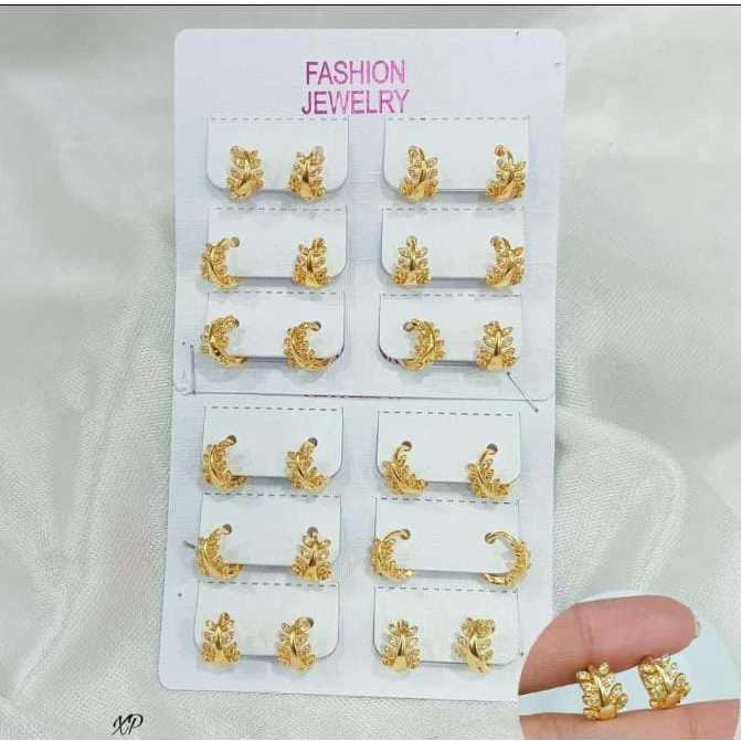 Anting Anak Gold 5 Model New Berlapis Emas 24 Karat Asli Anti Luntur Perhiasan Anak