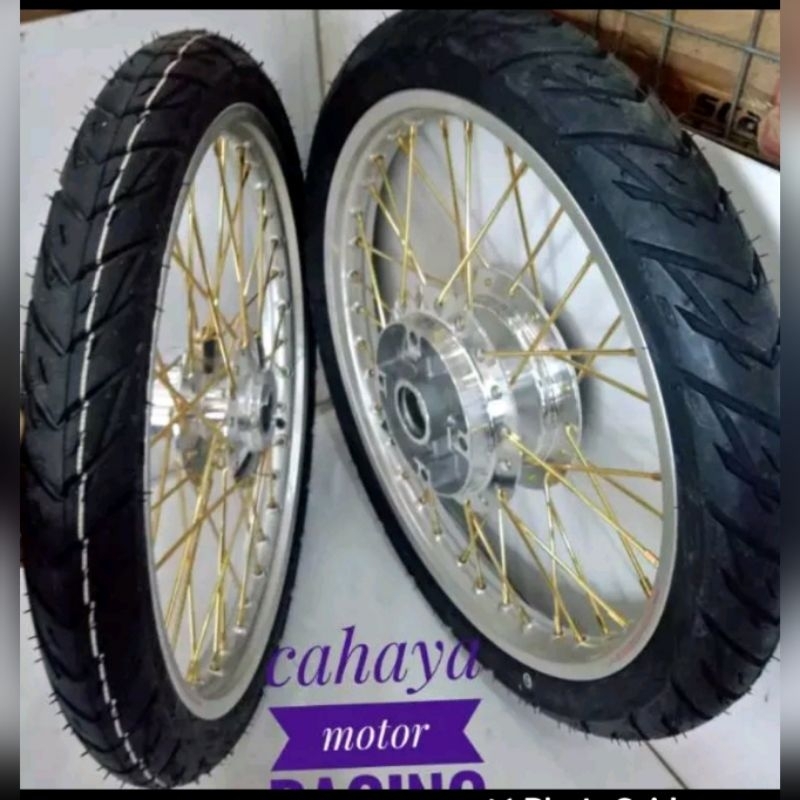Velg Rossi  Cb150r new / cb150r old Tromol set jari velg ukuran 160x185/17 plus ban full baru tingga