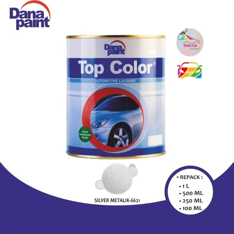 CAT DUCO SILVER METALIK - 6621 CAT MOBIL MERK TOP COLOR 1 LITER REPACK