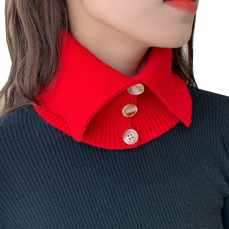 Kerah Leher Palsu Wanita Rajut / syal kerah rajut hangat windproof