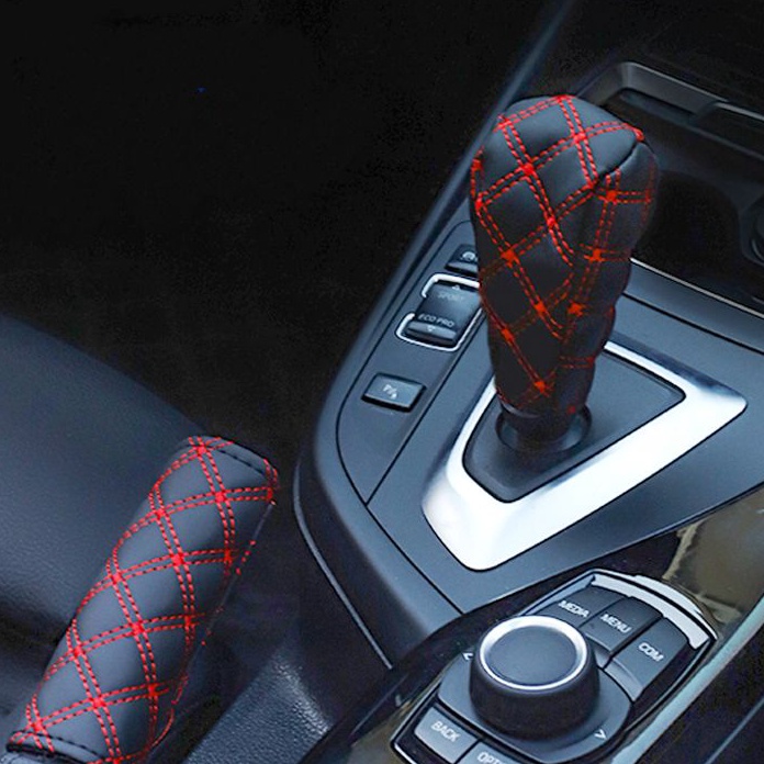 Banyak Peminat Sarung Cover Kulit Rem Tangan Dan Gigi Persneling Interior Mobil1set