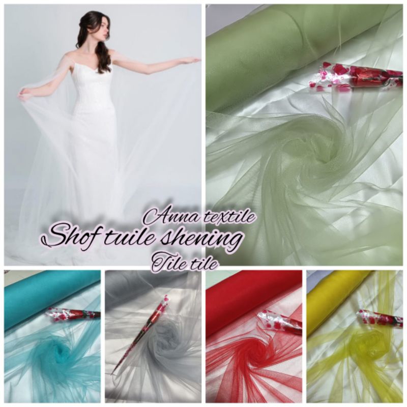 kain tile shof tule halus lembut tile kebaya