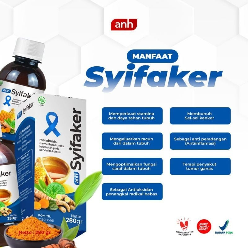 

Madu Syifaker ANH / Madu untuk Membunuh Sel-sel kanker, 280gr, POM TR. 226000461