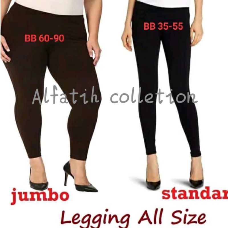 LEGGING PANJANG STANDAR&JUMBO BB-35KG SAMPAI BB-90KG SPANDEK LICIN
