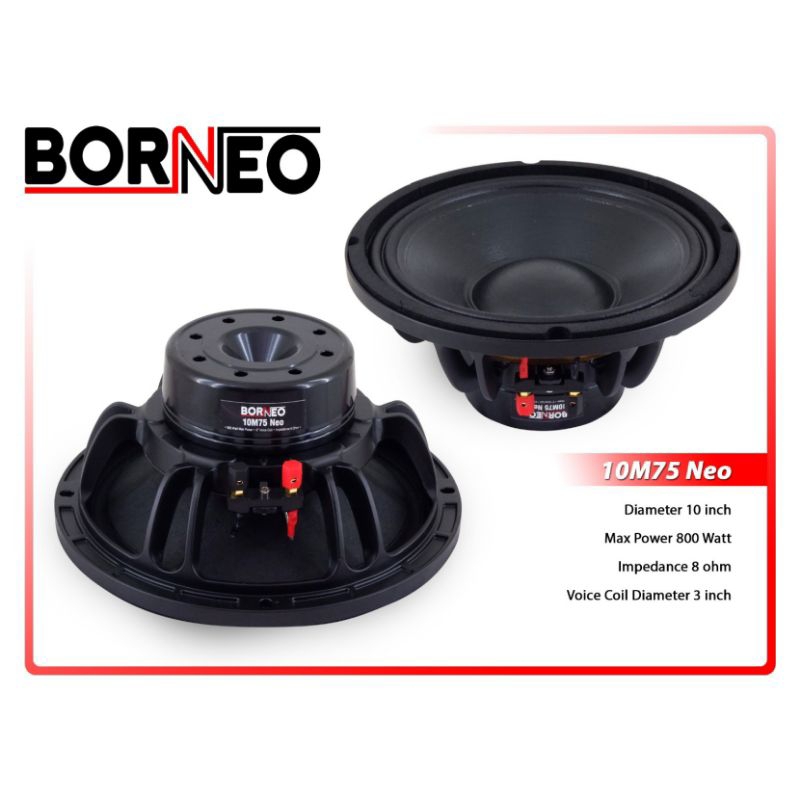 Speaker 10 inch Neo Borneo 10M75 Neo Original Borneo speaker neo 10 inch Borneo 10m75 Neo