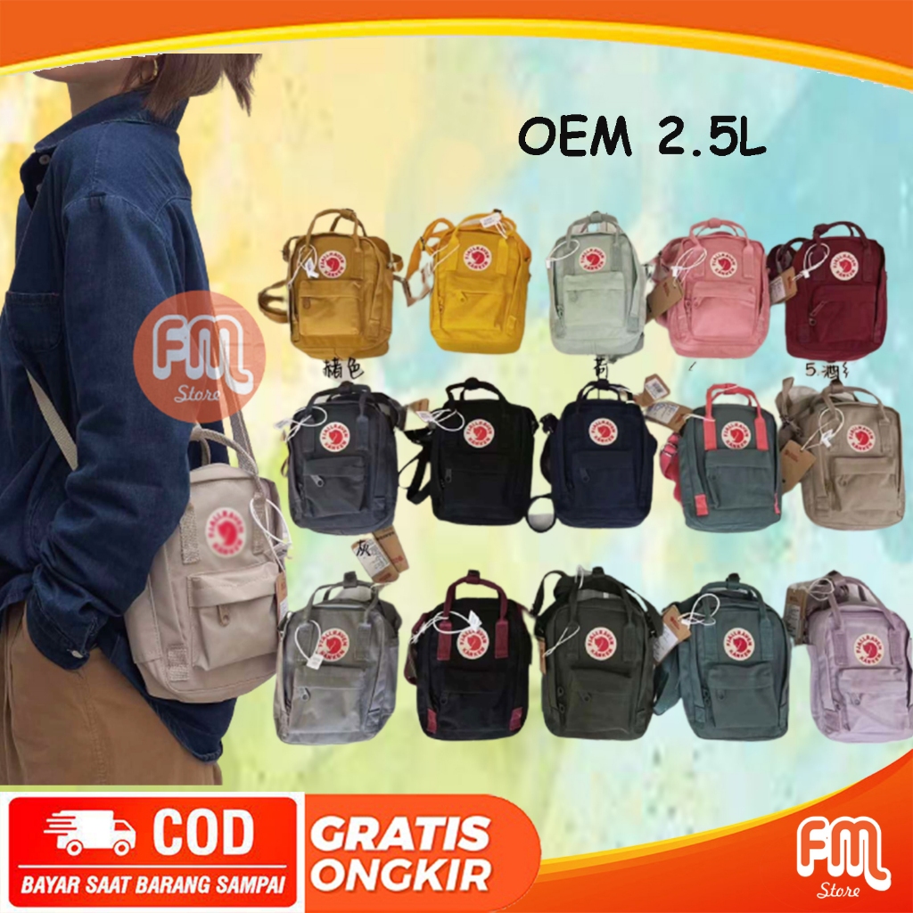 SLING BAG KKN Tag Putih Warna Warni  / Tas Selempang Klasik (OEM) / Sling Bag Wanita 2.5L