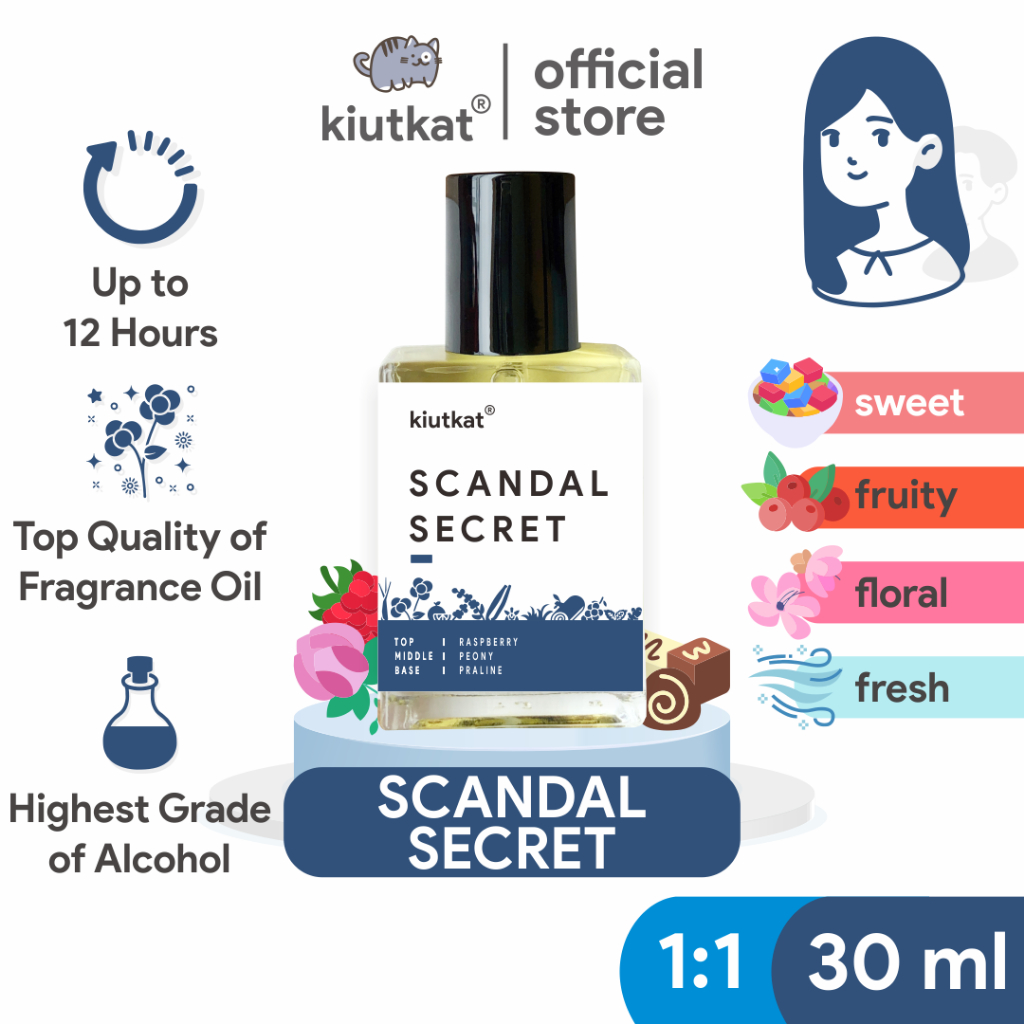 SCANDAL SECRET by LUZI - Parfum Wanita Original Isi 30ml Searah VICTORIA'S SECRET - SCANDALOUS