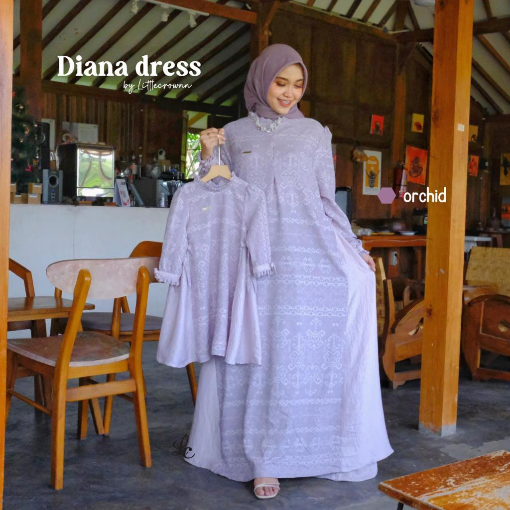 Littlecrownn - Diana Dress | Baju Anak Perempuan  | Dres Couple Anak Perempuan dan Ibu