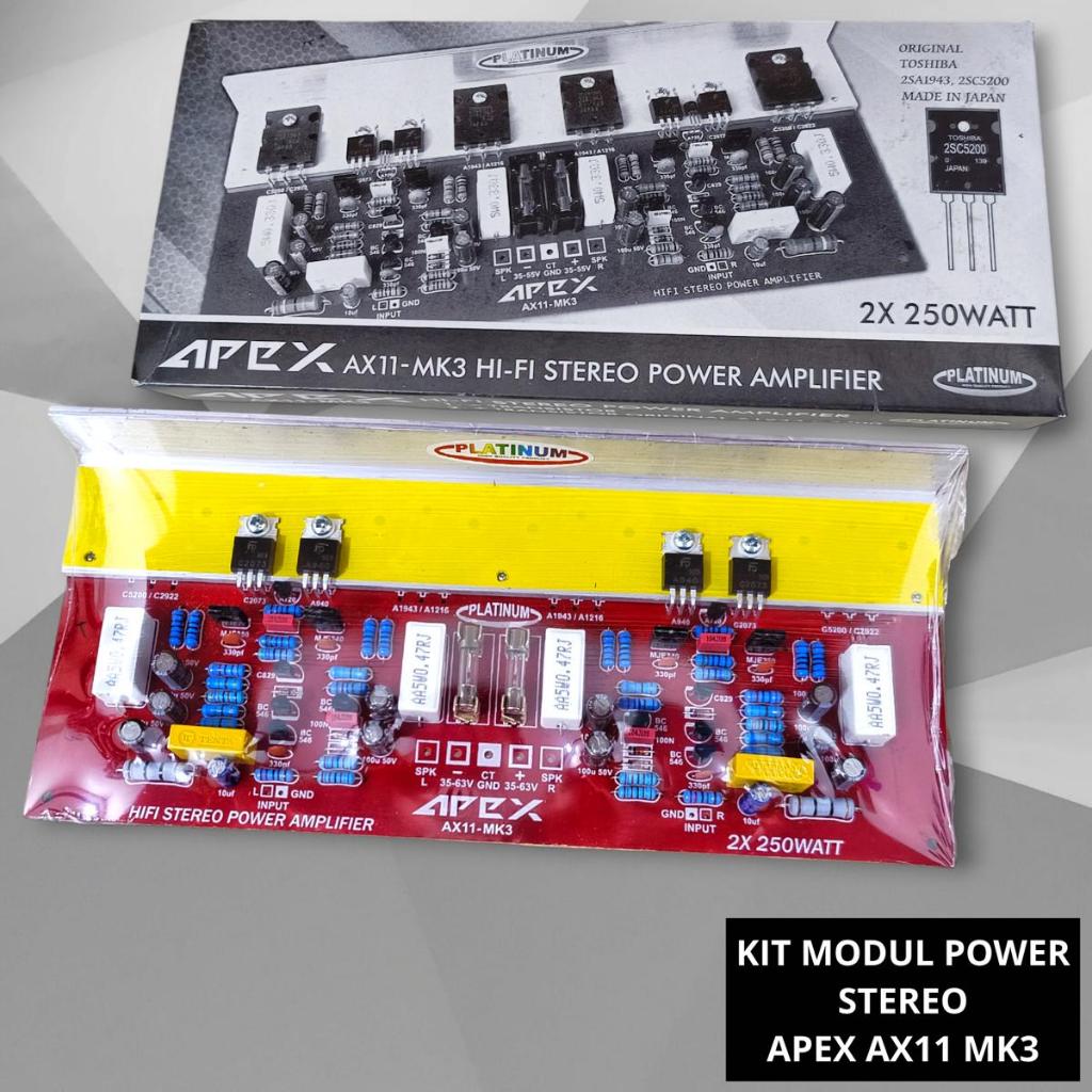 Kit Modul Power Stereo Apex AX11 MK3 Driver Amplifier AX11-MK3 Platinum