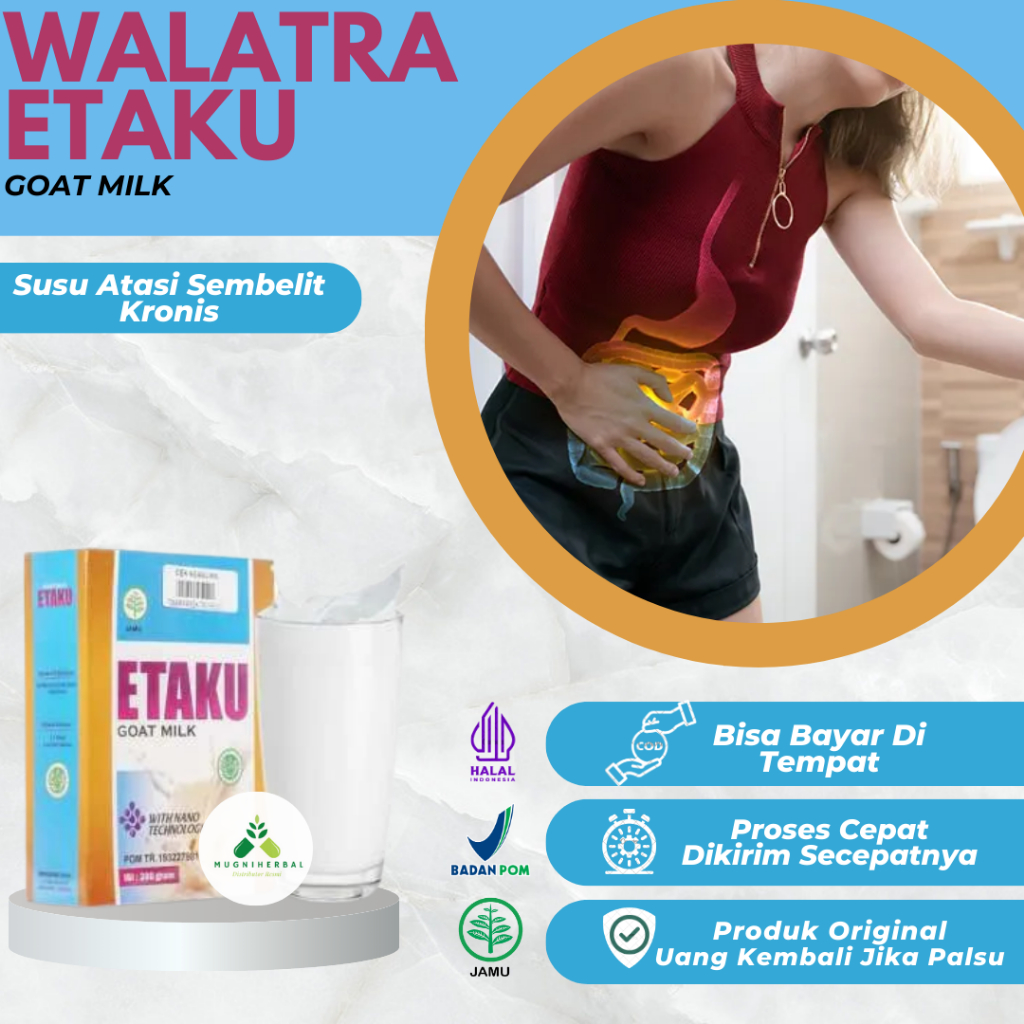 

Etaku - Susu Atasi Sembelit Kronis, Susah BAB, Infeksi Usus, Usus Kotor, Melancarkan Pencernaan, Susu Pelancar Susah Bab Anak & Dewasa