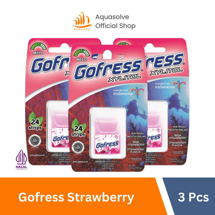 

[BUNDLE] Gofress Xylitol Strawberry Permen Mint Penyegar Nafas (3 Pcs)