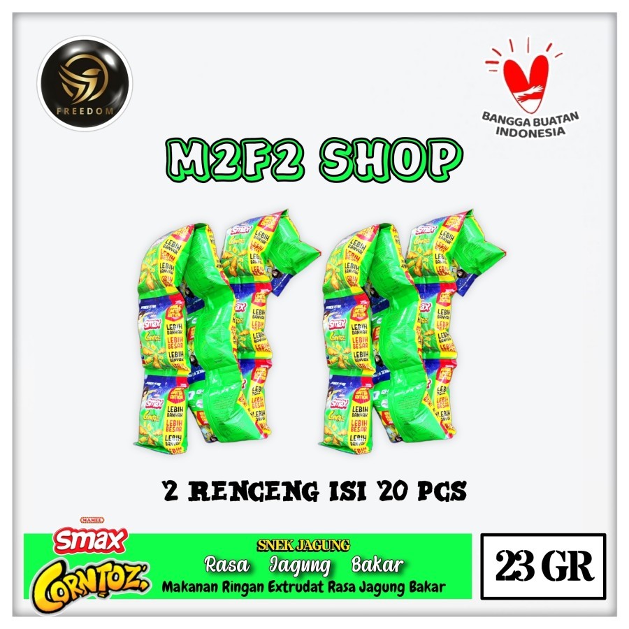 Mamee Snack Corntoz Camilan Rasa Jagung Bakar Sachet - 23 gr (Kemasan 2 Renceng)