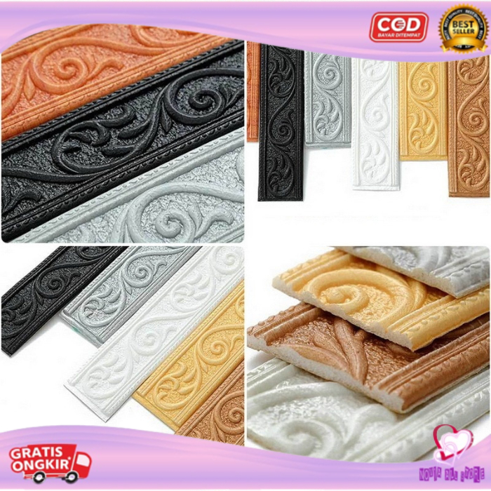 BORDER LIST FOAM 3D Wall Frame List Border Foam Moulding 3D Wallpaper PLAFON BORDER LIST 4,5cmx115cm