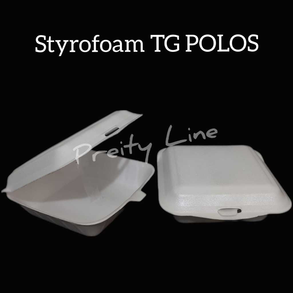 Styrofoam TG POLOS / Gabus Makanan - Lunch Box @±100pcs