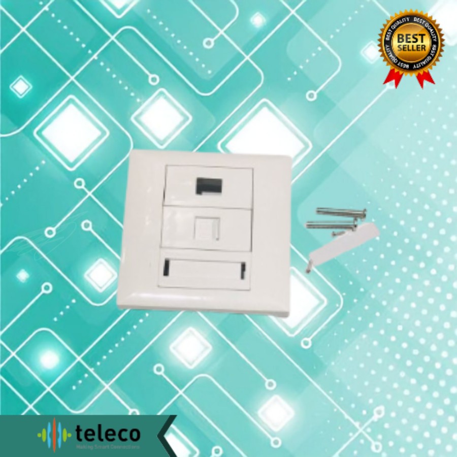 RJ45 1 Port Cat 6 Faceplate Single Port Faceplate