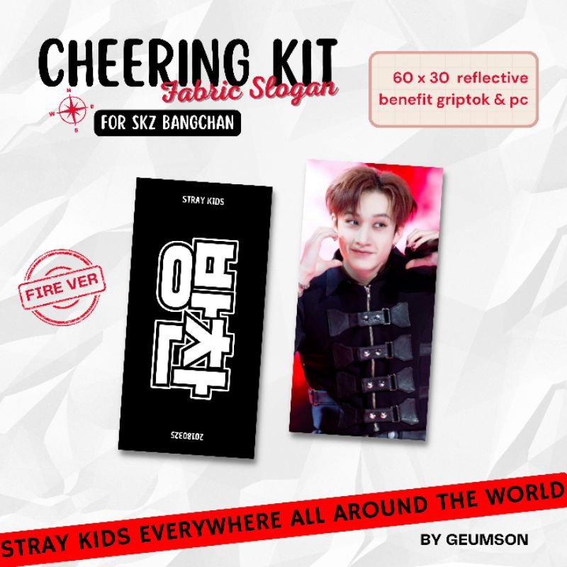STRAY KIDS CHEERING KIT SLOGAN SKZ KPOP HAND BANNER SLOGAN