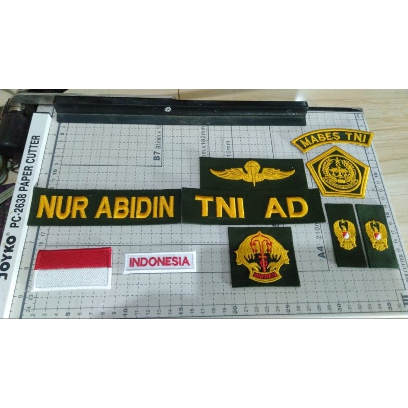 Bordir/ Brevet/ Papan Nama/ Wing / Atribut PDL TNI AD