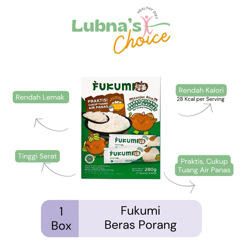 

Fukumi - Beras Porang 1 Box 7 Sachet - Shirataki/Konjac Rice