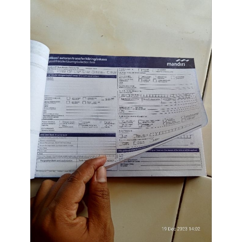 

form setoran bank mandiri