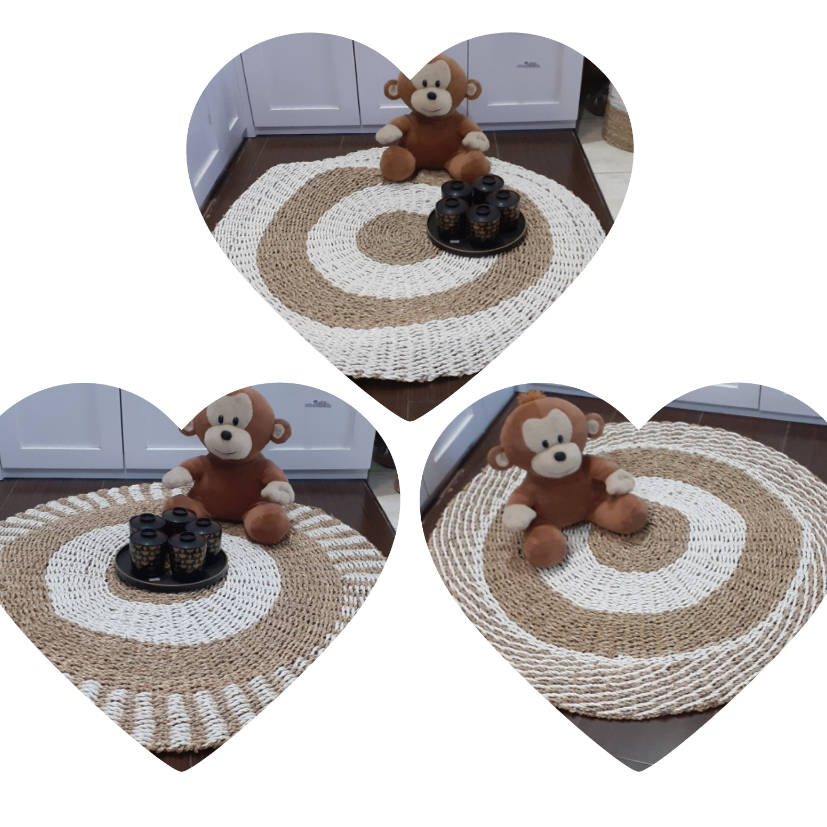 Rug anyaman seagrass seagras Karpet anyaman Karpet Bulat Floor mat