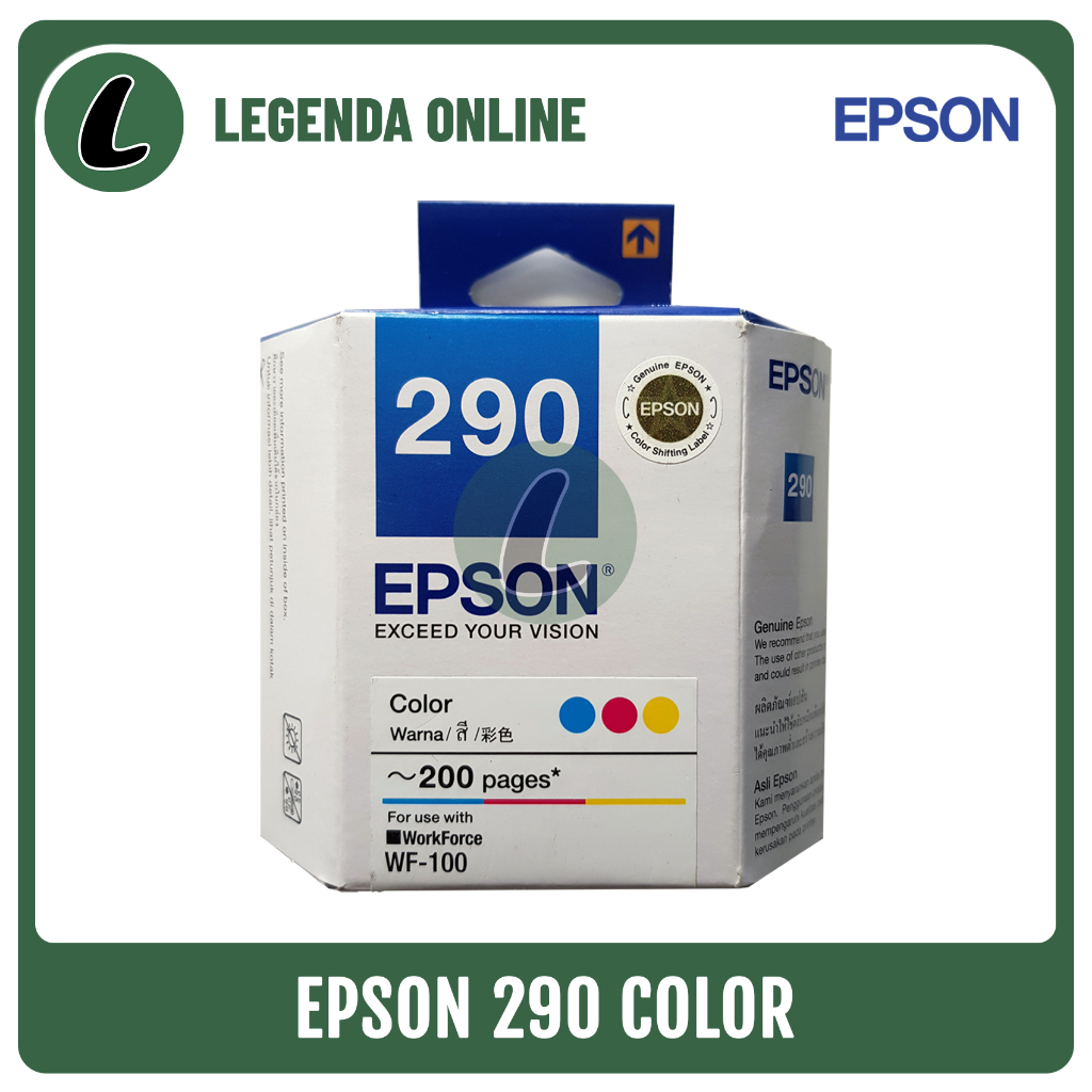 Cartridge Epson 290 Color Tinta Original (untuk WF-100 WF100)