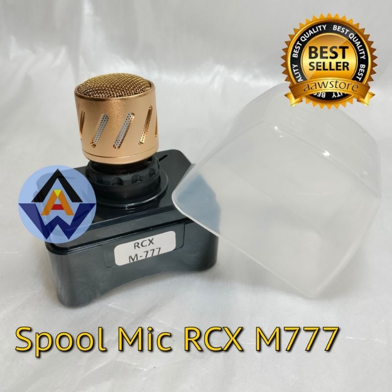 Spool Mic RCX M777 spul Mik M 777 Original bagus sensitif Vocal Flat mic kabel dan wireless