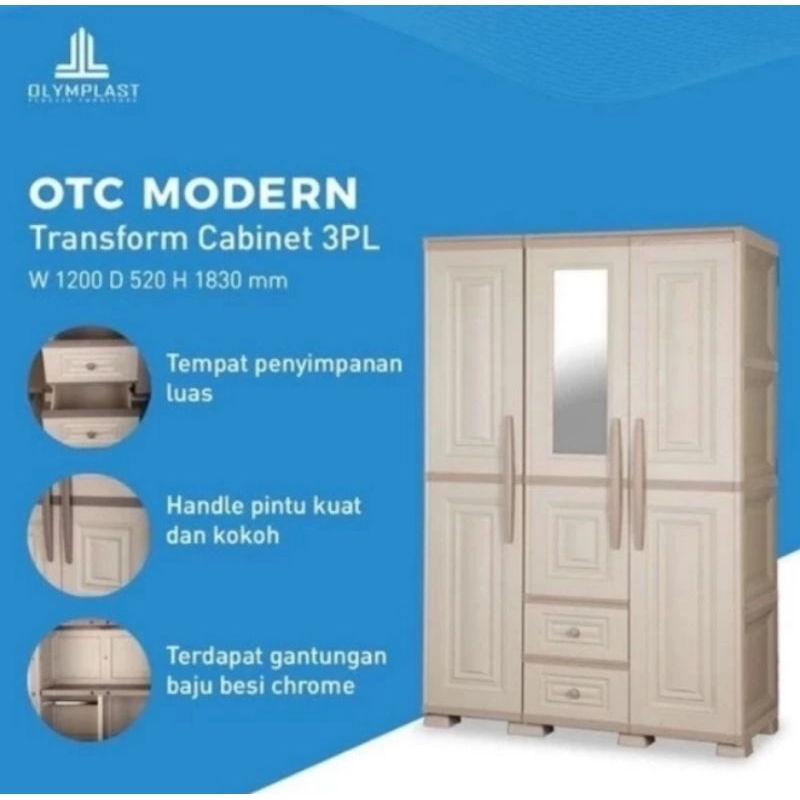 lemari 3pintu olymplast